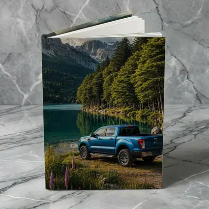Ford Ranger Blue Truck Mountain Lake
