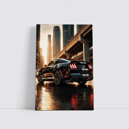 Ford Shelby GT500 Black City Sunset