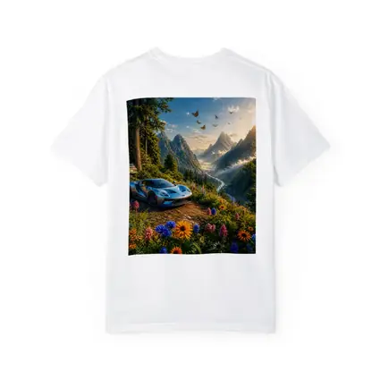 Ford GT Supercar Mountain Valley Wildflowers