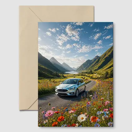 Ford Focus Silver Car Mountain Valley Road