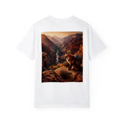 Red Fox With Backpack Grand Canyon Sunset