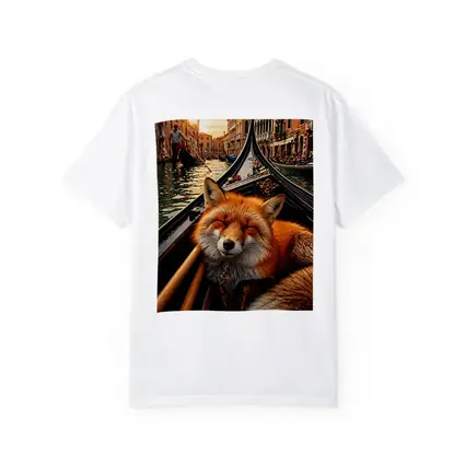 Red Fox Sleeping on Venice Gondola