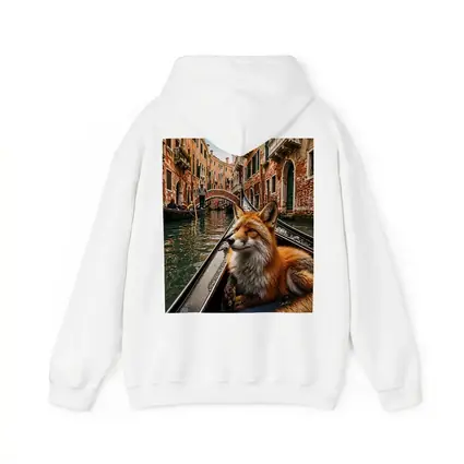 Red Fox Relaxing on Venice Gondola Canal
