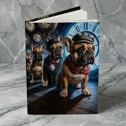 French Bulldogs Dressed Up Clock Room