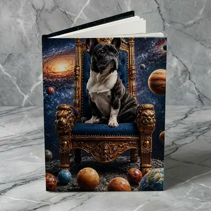 French Bulldog King Throne Galaxy Space