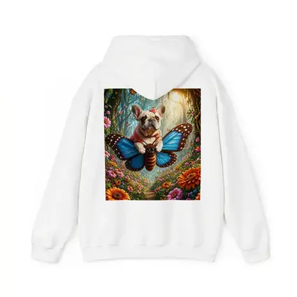 French Bulldog Flying Butterfly Magical Forest