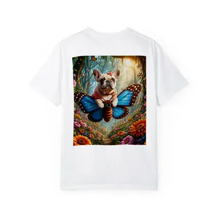 French Bulldog Flying Butterfly Magical Forest