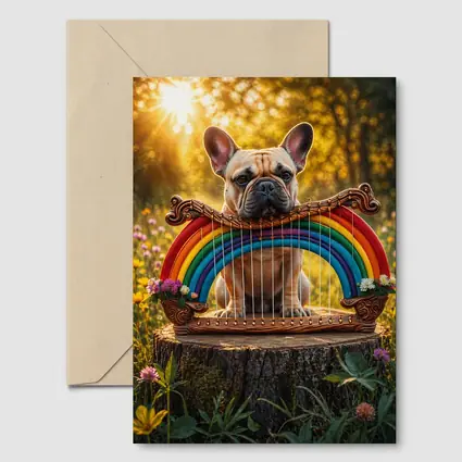 French Bulldog Rainbow Harp Sunny Meadow