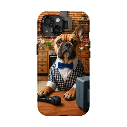 French Bulldog News Anchor Kitchen Studio