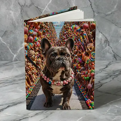 French Bulldog In Colorful Candy Street
