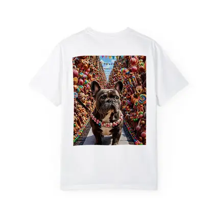 French Bulldog In Colorful Candy Street