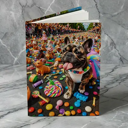 French Bulldog at Colorful Candy Parade