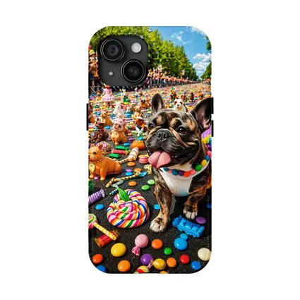 French Bulldog at Colorful Candy Parade