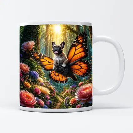 French Bulldog Butterfly Wings Magical Forest