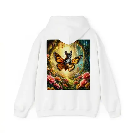 French Bulldog Butterfly Flying Magical Forest