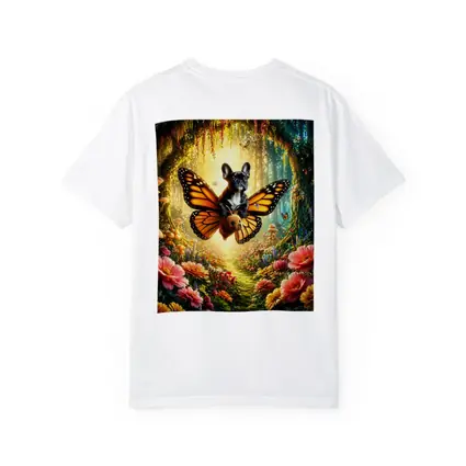 French Bulldog Butterfly Flying Magical Forest