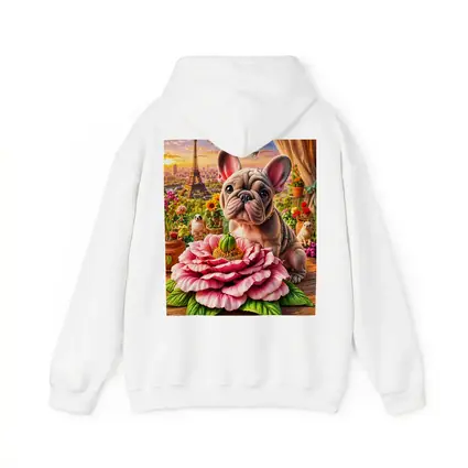 French Bulldog Giant Peony Paris Eiffel Tower