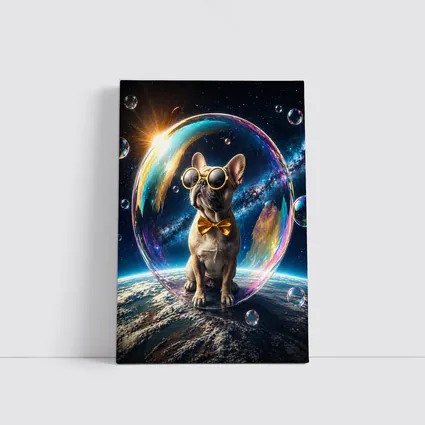 French Bulldog Space Galaxy Soap Bubble