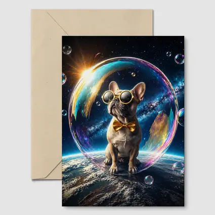French Bulldog Space Galaxy Soap Bubble