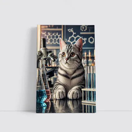 American Shorthair Cat In Science Laboratory