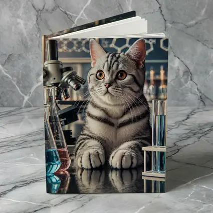 American Shorthair Cat In Science Laboratory