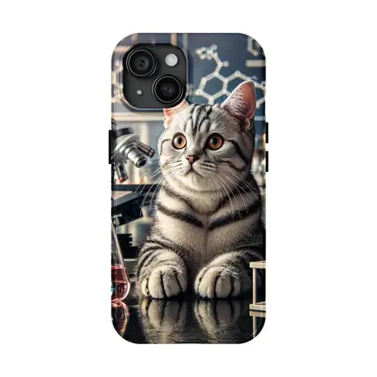 American Shorthair Cat In Science Laboratory
