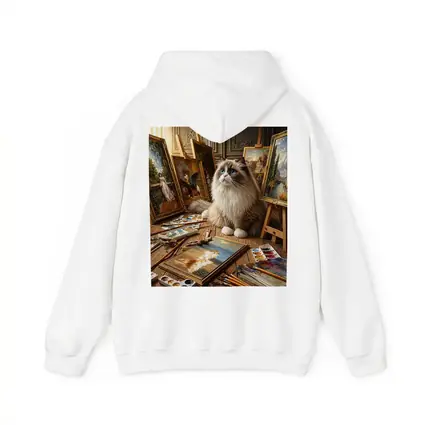 Ragdoll Cat Artist Studio Paintings Blue Eyes