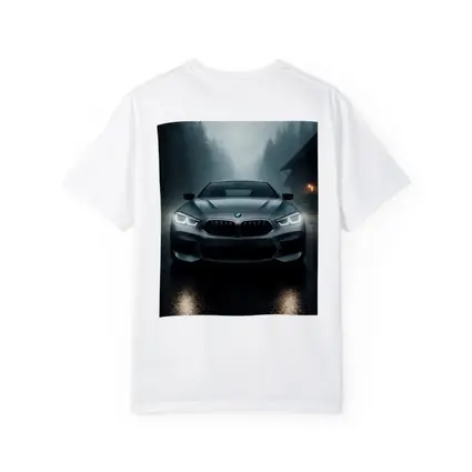 BMW M8 Front View Misty Forest Road