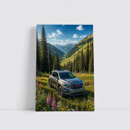GMC Acadia Mountain Valley Green Landscape