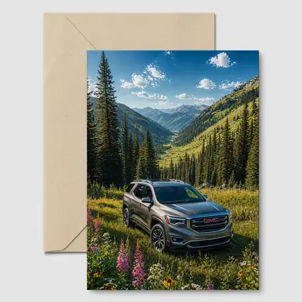 GMC Acadia Mountain Valley Green Landscape
