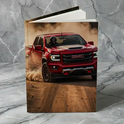 GMC Canyon Red Truck Dirt Road Drift