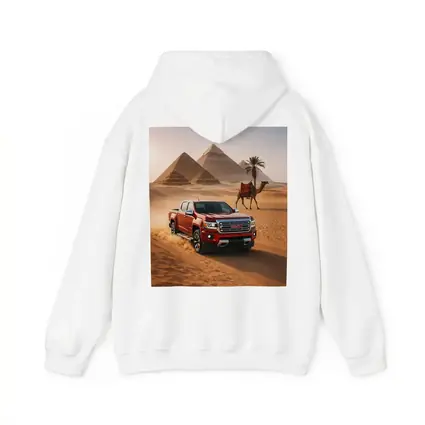 GMC Canyon Red Truck Egypt Pyramids Desert