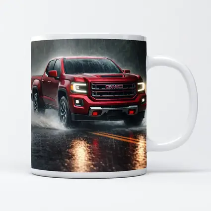 GMC Canyon Truck Driving In Heavy Rain
