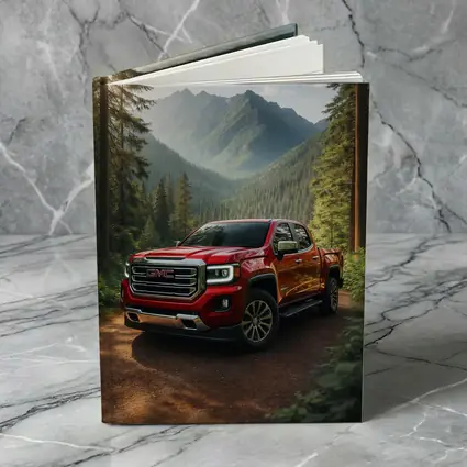 GMC Canyon Red Truck Mountain Forest Trail