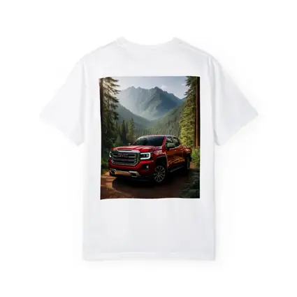 GMC Canyon Red Truck Mountain Forest Trail