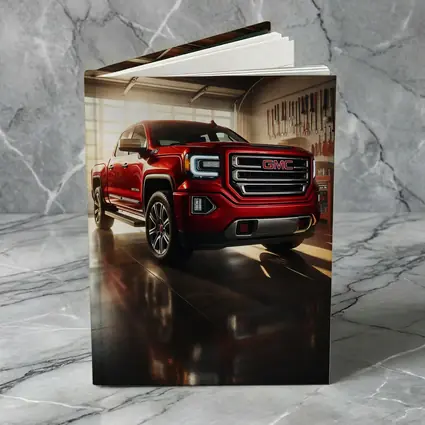 GMC Sierra Red Truck Garage Setting