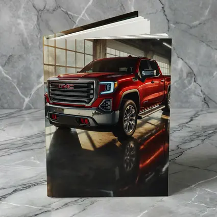 GMC Sierra Red Truck Garage Setting