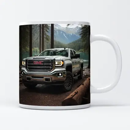 GMC Sierra Truck Forest Mountain Lake