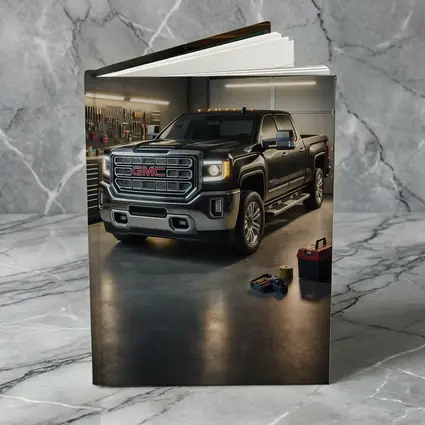 GMC Sierra Black Truck Inside Garage