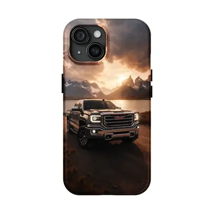 GMC Sierra Truck Mountain Lake Sunset