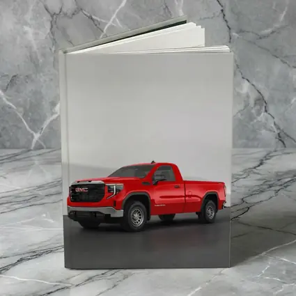 GMC Sierra Red Truck Concrete Wall Background