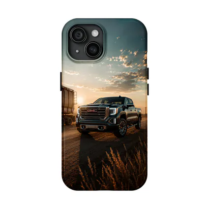 GMC Sierra Truck On Dusty Rural Road