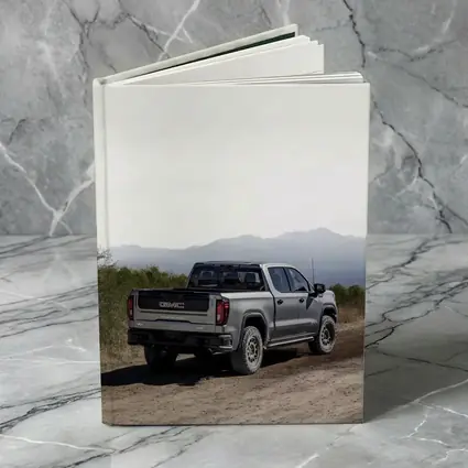 GMC Sierra Truck Dusty Dirt Road Mountains