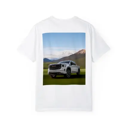 GMC Sierra AT4 White Truck Mountain Meadow