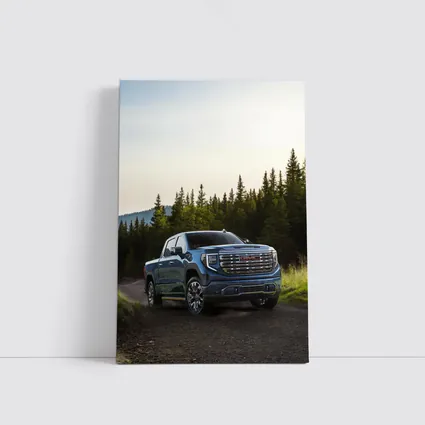 GMC Sierra Truck Forest Dirt Road