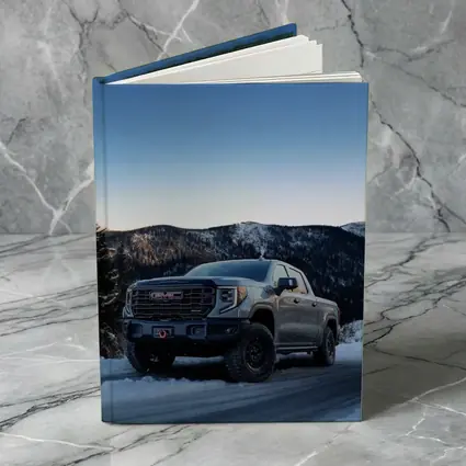 GMC Sierra Truck Snowy Mountain Road