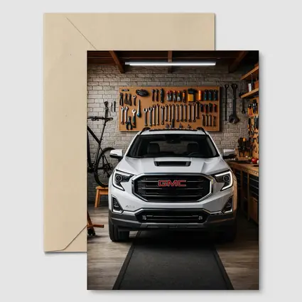 GMC Terrain AT4 White Garage Front View