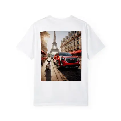 GMC Terrain Red SUV Paris Eiffel Tower