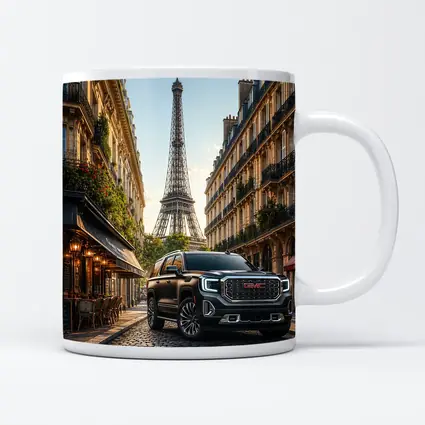 GMC Yukon SUV Paris Eiffel Tower Street