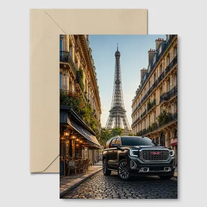 GMC Yukon SUV Paris Eiffel Tower Street